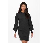 Strickkleid ONLY "ONLLABELLE LIFE L/S DRESS KNT NOOS", Damen, Gr. M (38), N-Gr, grau (dunkelgrau melange), Feinstrick, Obermaterial: 50% Viskose, 30% Polyester, 20% Polyamid, unifarben, A-Linie kniefr