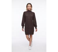 Only Strickkleid ONLOLIVIA LS HIGH NECK DRESS CC KNT – meliert, Regular Fit – Damen XL, Braun
