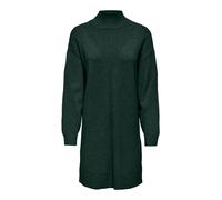 Strickkleid ONLY "ONLPRINCESS LS HIGHNECK DRESS KNT", Damen, Gr. XL, N-Gr, grün (scarab detail:melange), Strick, Obermaterial: 50% Viskose, 27% Nylon, 23% Polyester, meliert, regular fit Midi, Rundhal