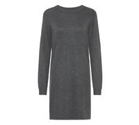 Strickkleid OXMO "Strickkleid OXAIDA", Damen, Gr. S, N-Gr, grau (dunkelgrau melange), Obermaterial: 70% Viskose CV. 30% Polyamid PA., Kleider Strickkleid (54005626-S) dunkelgrau melange
