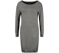OXMO OXElla Damen Strickkleid Feinstrickkleid Kleid mit Rundhals-Ausschnitt Regular fit, Größe:L, Farbe:Grey Mel (7982363)