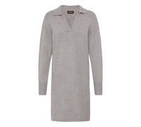 Strickkleid OXMO "Strickkleid OXNera", Damen, Gr. XS, N-Gr, grau (mid grau melange), Obermaterial: 50% Viskose CV. 27% Nylon NY. 23% Polyester PES., Kleider Strickkleid (87812334-XS) mid grau melange