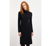 Strickkleid RAGWEAR "PEONA", Damen, Gr. M (38), N-Gr, schwarz, Feinstrick, Obermaterial: 75% Viskose, 22% Polyester, 3% Elasthan, unifarben, figurbetont knielang, Rundhals, Kleider Strickkleid, Label-