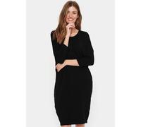 Strickkleid SAINT TROPEZ "MilaSZ R-N Dress", Damen, Gr. XS, N-Gr, schwarz, Strick, Obermaterial: 80% Viskose, 20% Polyamid, unifarben, Rundhals, Kleider Strickkleid, mit 3/4 Ärmel (67759647-XS)