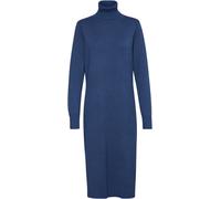 Strickkleid SAINT TROPEZ "MilaSZ Roll Neck Long Dress", Damen, Gr. M (38), N-Gr, blau (titan melange), Feinstrick, Obermaterial: 80% Viskose, 20% Polyacryl, meliert, lang, Kleider Strickkleid, Viskose