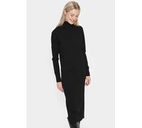 Strickkleid SAINT TROPEZ "MilaSZ Roll Neck Long Dress", Damen, Gr. XXL, N-Gr, schwarz, Feinstrick, Obermaterial: 80% Viskose, 20% Polyamid, unifarben, lang, Kleider Strickkleid, Viskosemischung, Casua