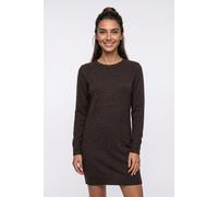 VERO MODA Damen Strickkleid VMDoffy fein gestricktes Langarmkleid 10215523 Chocolate Torte W. Black Melange XS