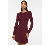 Strickkleid VILA "VICOMFY A-LINE O-NECK KNIT DRESS - NOOS", Damen, Gr. M, N-Gr, rot (port royale detail:melange), Feinstrick, Obermaterial: 51% Viskose, 27% Polyester, 22% Polyamid, meliert, regular f