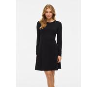 Strickkleid VILA "VICOMFY A-LINE O-NECK KNIT DRESS - NOOS", Damen, Gr. XS, N-Gr, schwarz, Feinstrick, Obermaterial: 51% Viskose, 27% Polyester, 22% Polyamid, unifarben, regular fit, Rundhals, Kleider