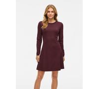 Strickkleid VILA "VICOMFY A-LINE O-NECK KNIT DRESS - NOOS", Damen, Gr. XXL, N-Gr, fig detail:melange, Feinstrick, Obermaterial: 51% Viskose, 27% Polyester, 22% Polyamid, meliert, regular fit, Rundhals