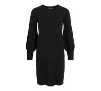Strickkleid VILA "VIKERRY O-NECK KNIT DRESS - NOOS", Damen, Gr. XS, N-Gr, schwarz (schwarz beauty), Strick, Obermaterial: 53% Polyester, 30% Viskose, 17% Polyamid, unifarben, regular fit knielang, Run