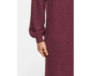 Strickkleid VILA "VIRIL L/S VOLUME SLEEVE KNIT DRESS-NOOS", Damen, Gr. L, N-Gr, lila (port royale detail:schwarz melange), Strick, Obermaterial: 50% Viskose, 28% Polyester, 22% Nylon, meliert, normal 