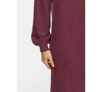 Strickkleid VILA "VIRIL L/S VOLUME SLEEVE KNIT DRESS-NOOS", Damen, Gr. S, N-Gr, lila (port royale detail:schwarz melange), Strick, Obermaterial: 50% Viskose, 28% Polyester, 22% Nylon, meliert, normal