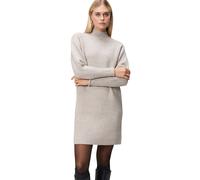 Strickkleid ZERO "Damen mit Stehkragen", Damen, Gr. 38, Normalgrößen, beige melange, Strick, Obermaterial: 58% Polyester, 30% Polyacryl, 10% Wolle, 2% Elasthan, unifarben, figurbetont lang, weit Bündc