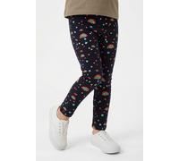 Strickleggings HAPPY GIRLS, Mädchen, Gr. 128, N-Gr, blau (navy), Feinstrick, Obermaterial: 60% Polyester, 35% Baumwolle, 5% Elasthan, gemustert, slim fit normal, Hosen Strickleggings, im tollen Allove