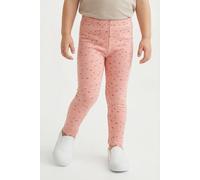 Strickleggings HAPPY GIRLS, Mädchen, Gr. 146, N-Gr, rosa (dusty rose), Feinstrick, Obermaterial: 60% Polyester, 35% Baumwolle, 5% Elasthan, bedruckt, slim fit normal, Hosen Strickleggings, im süßen He