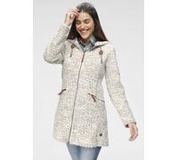 Strickmantel, Damen, Gr. 42, weiß (sanftes weiß), Strick, Obermaterial: 70% Polyester, 30% Baumwolle. Innenseite: 100% Polyester, G.I.G.A. DX BY KILLTEC, hoch geschlossener Ausschnitt, Mäntel Strickma