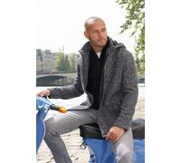 Strickmantel JOHN DEVIN, Herren, Gr. 52, schwarz (schwarz meliert), Grobstrick, Obermaterial: 100% Polyester, meliert, Mäntel Strickmantel, im Tweed-Look (91605628-52) schwarz meliert