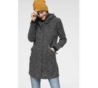 Strickmantel POLARINO, Damen, Gr. 38, grau (anthrazit), Obermaterial: 100% Polyester, Windstopperbündchen, Mäntel Strickmantel, atmungsaktiv und wärmeisolierend. Strickoptik außen, Fleece innen., Tops