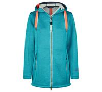 Strickmantel SALZHAUT "Strickfleecemantel TÄRGERN", Damen, Gr. M, blau (scuba blau), Obermaterial: 100% Polyester PES., Mäntel Strickmantel (14976308-M) scuba blau