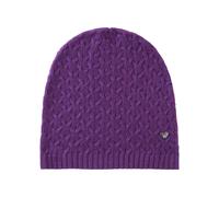 Strickmütze BONPRIX, Damen, lila (tieflila), Obermaterial: 40% Viskose, 30% Polyamid, 25% Polyester, 5% Kaschmir, Mützen Strickmütze, Mütze mit Kaschmiranteil (68333924-0) tieflila