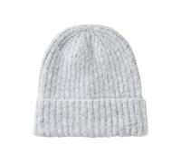 Strickmütze BONPRIX "Mütze", Damen, grau (hellgrau), Obermaterial: 53% Polyester, 38% Polyacryl, 7% Wolle, 2% Polyamid, Mützen Strickmütze, Mütze (84691062-0) hellgrau