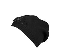Strickmütze CAPELLI NEW YORK, Damen, schwarz, Feinstrick, Materialmix, Mützen Strickmütze, mit Schmucksteinen (22064567-0) schwarz