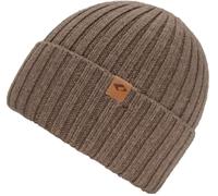 Strickmütze CHILLOUTS "Darian Hat", Damen, braun, Feinstrick, Baumwollmischung, unifarben, Mützen Strickmütze, mit extra hohem Umschlag (88793253-0) braun