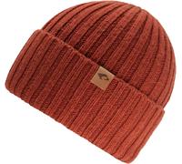 Strickmütze CHILLOUTS "Darian Hat", Herren, braun (rust), Feinstrick, Baumwollmischung, unifarben, Mützen Strickmütze, mit extra hohem Umschlag (67106208-0) rust