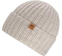 Strickmütze CHILLOUTS "Darian Hat", Damen, grau (light grau), Feinstrick, Baumwollmischung, unifarben, Mützen Strickmütze, mit extra hohem Umschlag (99938342-0) light grau