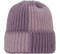 Strickmütze CHILLOUTS "Hat", Damen, lila, Strick, Materialmix, mehrfarbig, Mützen Strickmütze, Grober Rippenstrick, zweifarbig (77240859-0) lila