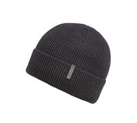 Strickmütze CHILLOUTS, Herren, grau (dunkelgrau), Rippstrick, Materialmix, unifarben, Mützen Strickmütze, mit Umschlag, gefüttert (27467068-0) dunkelgrau