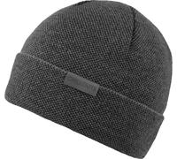 Strickmütze CHILLOUTS "Kilian Hat", Herren, grau (dunkelgrau), Feinstrick, Kunstfaser, unifarben, Mützen Strickmütze, atmungsaktiv, gefüttert, breiter Umschlag (41961567-0) dunkelgrau