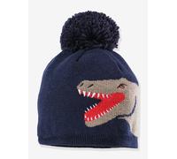 Strickmütze DINO Jungen maximo Bommel blau Gr. 53/55 cm