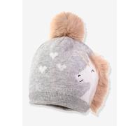 Strickmütze EINHORN Mädchen maximo mit Mähne grau Gr. 49/51 cm