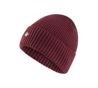 Strickmütze GANT "COTTON BLEND LOGO BEANIE", Damen, plumped rot, Strick, Baumwollmischung, Mützen Strickmütze, Regular fit (39400420-0) plumped rot