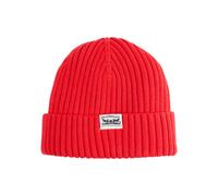 Strickmütze LEVI'S "SUNSET BEANIE", Damen, rot (mars rot), Baumwolle, Mützen Strickmütze (83586724-0) mars rot