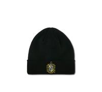Logoshirt®️ Harry Potter I Hufflepuff I Logo I Beanie I Strick-Mütze I Winter I Damen & Herren I Bestickt I schwarz I Lizenziertes Originaldesign