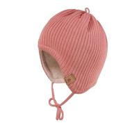 Strickmütze MAXIMO, Jungen, Gr. 43, rot (ash rose), Strick, Baumwolle, unifarben, Mützen Strickmütze, wärmend, zum Binden, unifarben (61330540-43)