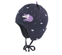 Strickmütze MAXIMO, Jungen, Gr. 49, blau (navy, chive blossom), Strick, Baumwolle, mehrfarbig, Mützen Strickmütze, Baumwolle, gefüttert, zum Binden (73563420-49) navy, chive blossom