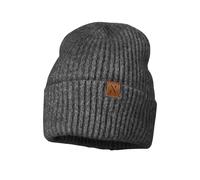 Strickmütze MAXIMO, Jungen, Gr. 51/53, carbonmeliert, Strick, Materialmix, unifarben, Mützen Strickmütze, doppelt gestrickt, ungefüttert, breiter Umschlag (27185038-51) carbonmeliert