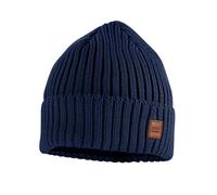 Strickmütze MAXIMO, Jungen, Gr. 51, blau (marine), Strick, Wolle, unifarben, Mützen Strickmütze, Wolle, gefüttert, breiter Umschlag (97148756-51) marine