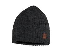 Strickmütze MAXIMO, Jungen, Gr. 51, carbonmeliert, Strick, Wolle, unifarben, Mützen Strickmütze, Wolle, gefüttert, breiter Umschlag (56062631-51) carbonmeliert