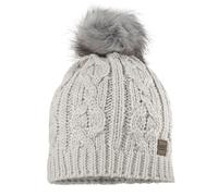 maximo Kids-Mütze, Zopfstruktur, Futter, Fake fur Pompon Made in Germany