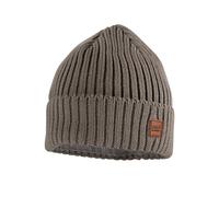 Strickmütze MAXIMO, Jungen, Gr. 55, grün (fossil), Strick, Wolle, unifarben, Mützen Strickmütze, Wolle, gefüttert, breiter Umschlag (99129615-55) fossil