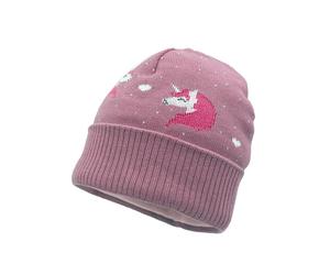 Strickmütze MAXIMO, Mädchen, Gr. 49, rosa (altrosa), Feinstrick, Baumwolle, gemustert, mehrfarbig, Mützen Strickmütze, Baumwolle, gefüttert, breiter Umschlag, Motiv (37344620-49) altrosa