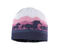 Strickmütze MAXIMO, Mädchen, Gr. 53, blau (midnight), Strick, Baumwolle, gemustert, Mützen Strickmütze, aus Baumwolle, gefüttert, mit Motiv, Farbverlauf (65458532-53) midnight