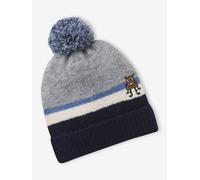 Strickmütze mit Monster-Motiv für Jungen grau Gr. 86/98 von vertbaudet