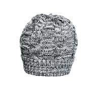 Strickmütze mit Zopfmuster melange schwarz, Einheitsgröße