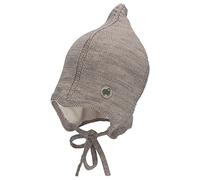 Sterntaler - Wintermütze ZIPFEL aus Wolle in silber melange Gr.39